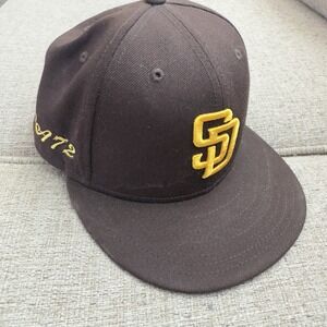 San Diego Padres New Era 59fifty 7 3/8 Brown Hat Official‎ On Field MLB Cap